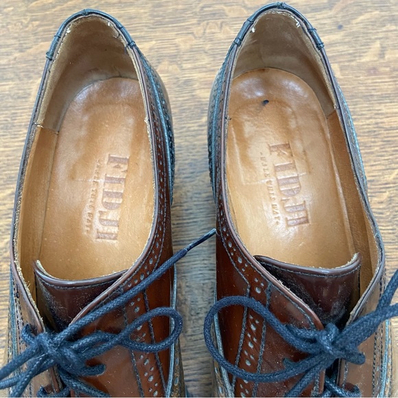 ANTHROPOLOGIE FIDJI PORTUGAL LEATHER BROWN LACE UP HEELED OXFORD - Picture 11 of 16